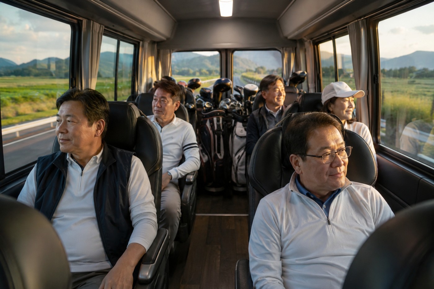 라운딩을 마친 뒤 운전 걱정 없이 호텔로 이동하는 레인보우CC 이용객