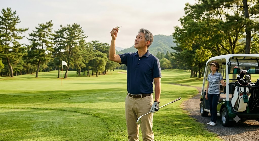 깃발 하나만 보지 않고 잔디와 나뭇가지의 움직임까지 함께 확인했어요.